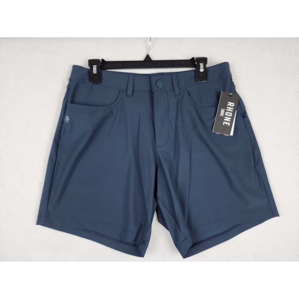 Rhone NWT 7 Momemtum Golf Shorts Mens 30 Deep Sea Blue Performance Stretch NEW